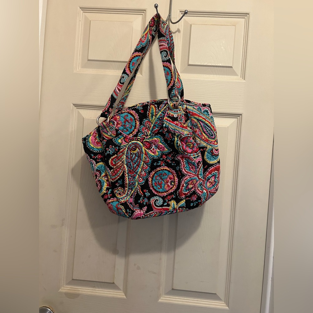 Vera Bradley collection paisley print  quilted shoulder bag